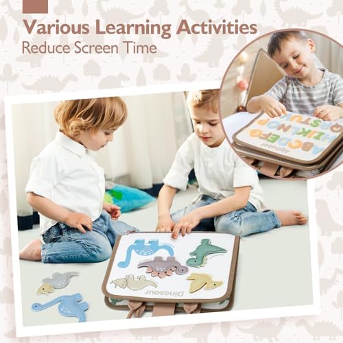 hahaland Montessori Busy Board for Toddlers 1-3, 2 Year Old Boy Toys Birthday Gift - Travel Toys - Sensory, Early Learning, Educaitonal, Developmental One Year Old Boy Gift - Image 6