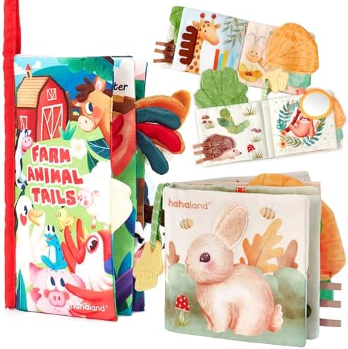 hahaland Baby Books 0-6 Months,Infant Tummy Time Toy High Contrast Sensory Baby Toys 6 to 12 Months Touch Feel Book Gift Christmas Stocking Stuffers for Boy Girl 0-3 Months Book Early Learning Toy - Image 2
