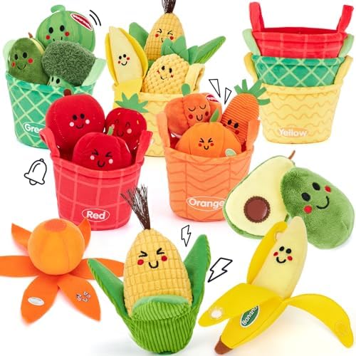 hahaland Busy Book for Toddlers 1-3 and Baby Sensory Toys - 16 PCS My First Fruit Vegetable Color Sorting Play Food - Image 7