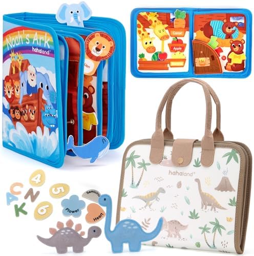 hahaland Montessori Busy Board for Toddlers 1-3, 2 Year Old Boy Toys Birthday Gift - Travel Toys - Sensory, Early Learning, Educaitonal, Developmental One Year Old Boy Gift - Image 2