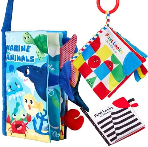 hahaland Baby Books 0-6 Months,Infant Tummy Time Toy High Contrast Sensory Baby Toys 6 to 12 Months Touch Feel Book Gift Christmas Stocking Stuffers for Boy Girl 0-3 Months Book Early Learning Toy - Image 2