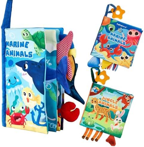 hahaland Baby Books 0-6 Months,Infant Tummy Time Toy High Contrast Sensory Baby Toys 6 to 12 Months Touch Feel Book Gift Christmas Stocking Stuffers for Boy Girl 0-3 Months Book Early Learning Toy - Image 2