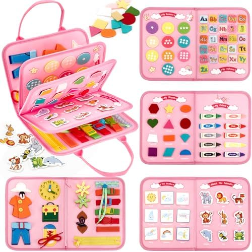hahaland Busy Board Montessori Toys Busy Book Toddler Girl Gifts Travel Toy
