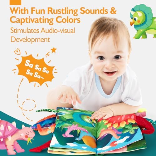 hahaland Baby Books 0-6 Months,Infant Tummy Time Toy High Contrast Sensory Baby Toys 6 to 12 Months Touch Feel Book Gift Christmas Stocking Stuffers for Boy Girl 0-3 Months Book Early Learning Toy - Image 5