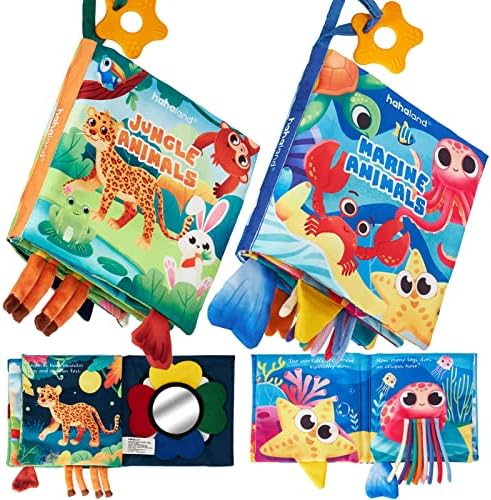 hahaland Baby Books 0-6 Months,Infant Tummy Time Toy High Contrast Sensory Baby Toys 6 to 12 Months Touch Feel Book Gift Christmas Stocking Stuffers for Boy Girl 0-3 Months Book Early Learning Toy - Image 3