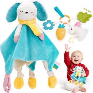 hahaland Baby Lovey Security Blanket Plush Hanging Sensory Toy