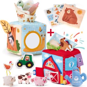 hahaland Baby Toys 6-12 Months Montessori Toys for 6 Month Old- Boy Girl Gifts for Babies 6 9 12 18 Months Old Easter Basket Stuffers