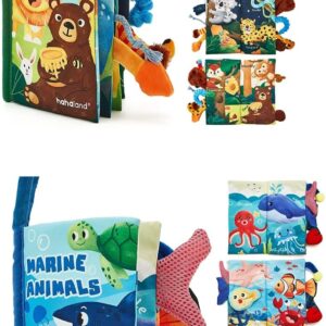Baby Books 0-6 Months,Infant Tummy Time Toys High Contrast Sensory Baby Toys 6 to 12 Months Touch Feel Book Gift Christmas Stocking Stuffers for Boys Girls 0-3 Months Book Early Learning Stroller Toy