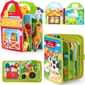 hahaland Busy Book for Toddlers 1-3 - Montessori Busy Board for 1 Year Old Boy Toys Girl Birthday Gift - Educational Activity Books Felt Learning Board Airplane Travel Toys