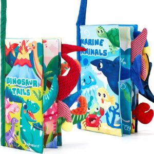 hahaland Baby Books 0-6 Months,Infant Tummy Time Toy High Contrast Sensory Baby Toys 6 to 12 Months Touch Feel Book Gift Christmas Stocking Stuffers for Boy Girl 0-3 Months Book Early Learning Toy