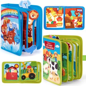 hahaland Busy Book for Toddlers 1-3, Montessori Toys Busy Board for 1 Year Old, Sensory, Early Learning, Educaitonal, Developmental One Year Old Boy Birthday Gift
