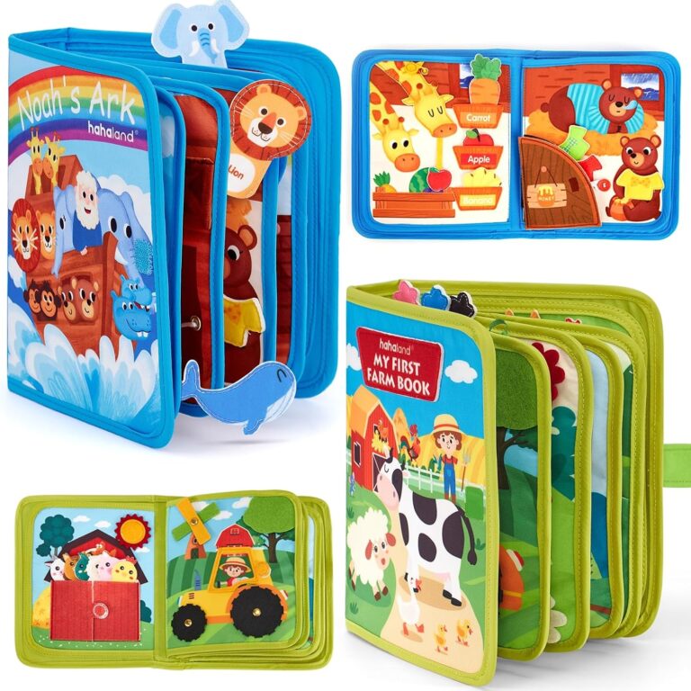 hahaland Busy Book for Toddlers 1-3, Montessori Toys Busy Board for 1 Year Old, Sensory, Early Learning, Educaitonal, Developmental One Year Old Boy Birthday Gift