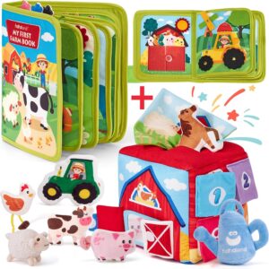 hahaland Busy Book for Toddlers 1-3 - Montessori Toys Busy Board and Baby Toys 6-12 Months - Surprise Developmental Box