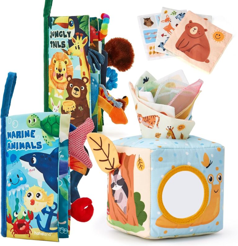 hahaland Baby Toys 6-12 Months - Montessori Baby Toys for 0 3 6 9 12 Month Old Must Haves - Boy Girl Shower Gifts for Babies