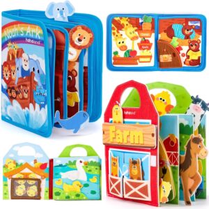 hahaland Busy Board for 1 Year Old, Quiet Busy Book for Toddlers 1-3 - Montessori Toys for 1 Year Old Boy Girl Gifts, Sensory, Early Learning, Educaitonal, Developmental One Year Old Boy Birthday Gift