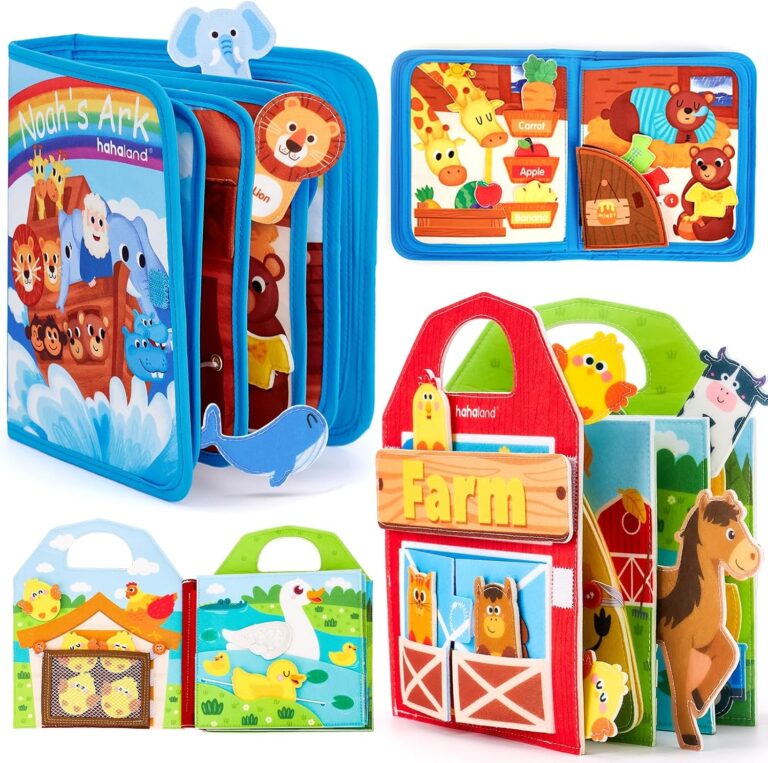 hahaland Busy Board for 1 Year Old, Quiet Busy Book for Toddlers 1-3 - Montessori Toys for 1 Year Old Boy Girl Gifts, Sensory, Early Learning, Educaitonal, Developmental One Year Old Boy Birthday Gift