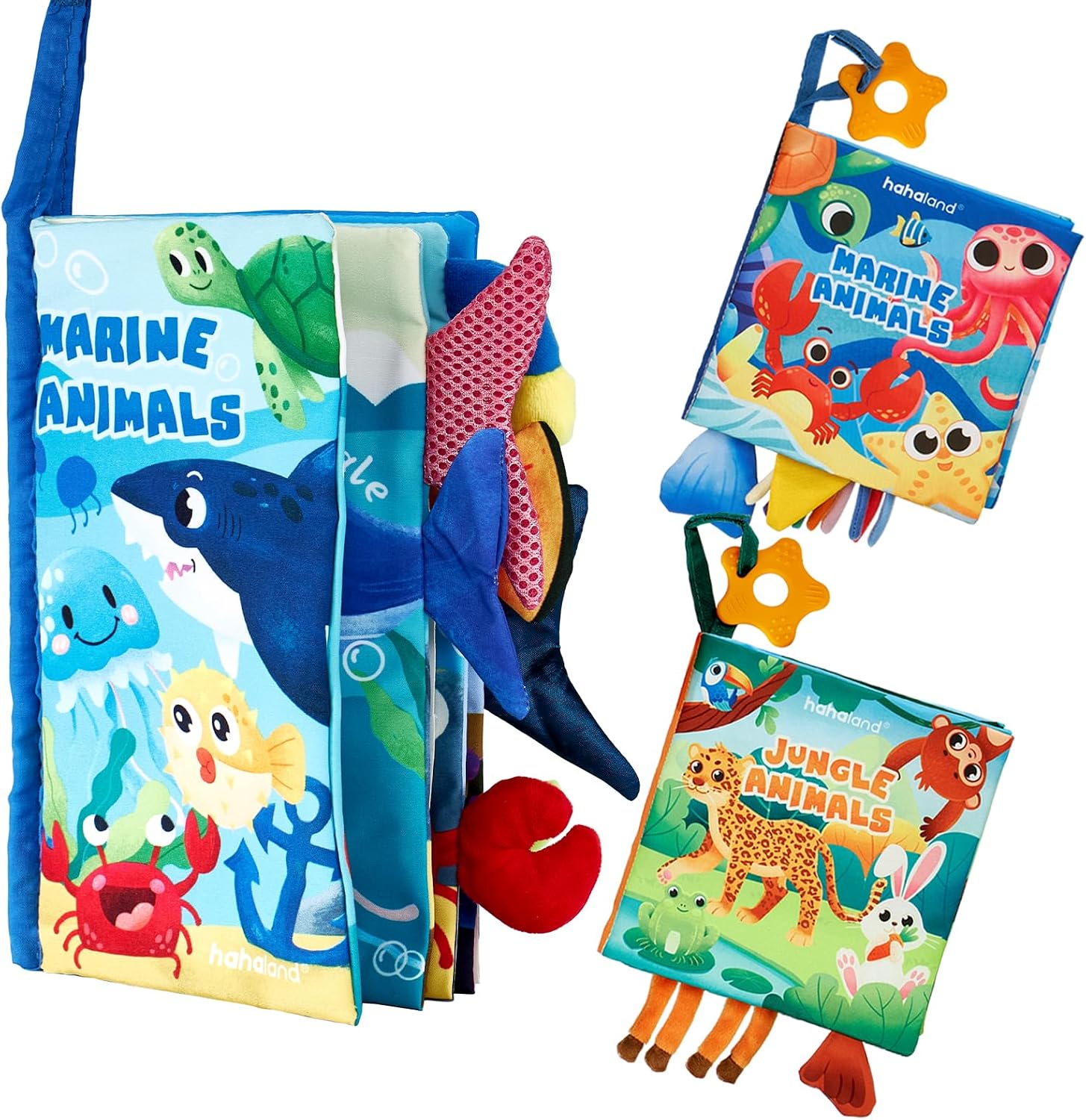 hahaland Baby Books 0-6 Months,Infant Tummy Time Toy High Contrast Sensory Baby Toys 6 to 12 Months Touch Feel Book Gift Christmas Stocking Stuffers for Boy Girl 0-3 Months Book Early Learning Toy