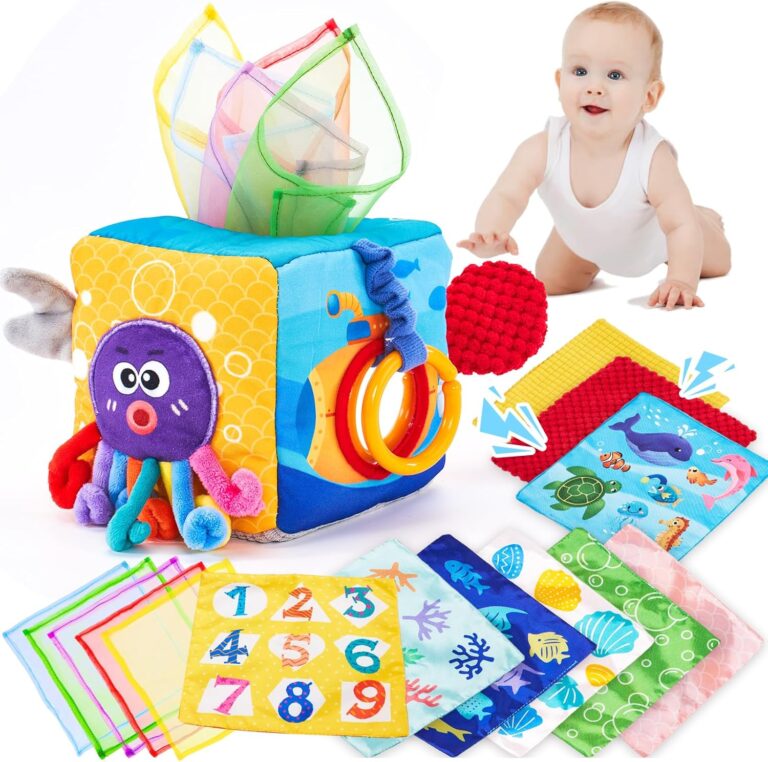 hahaland Baby Tissue Box Toy 6-12 Months Montessori Toys 6 7 8 9 Month Old