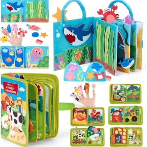hahaland Ocean & Farm Busy Book – Montessori Busy Books for Toddlers 1-3 Year