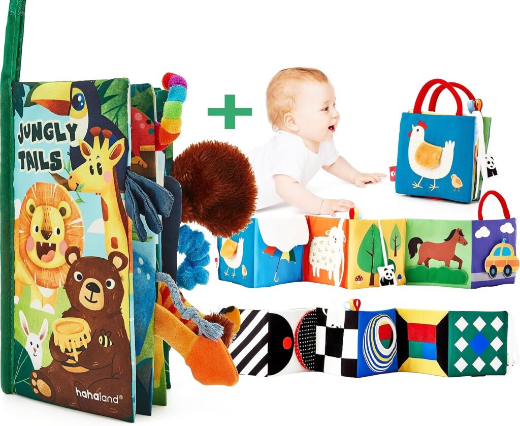 hahaland Baby Sensory Book & Tummy Time Book