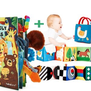 hahaland Baby Sensory Book & Tummy Time Book