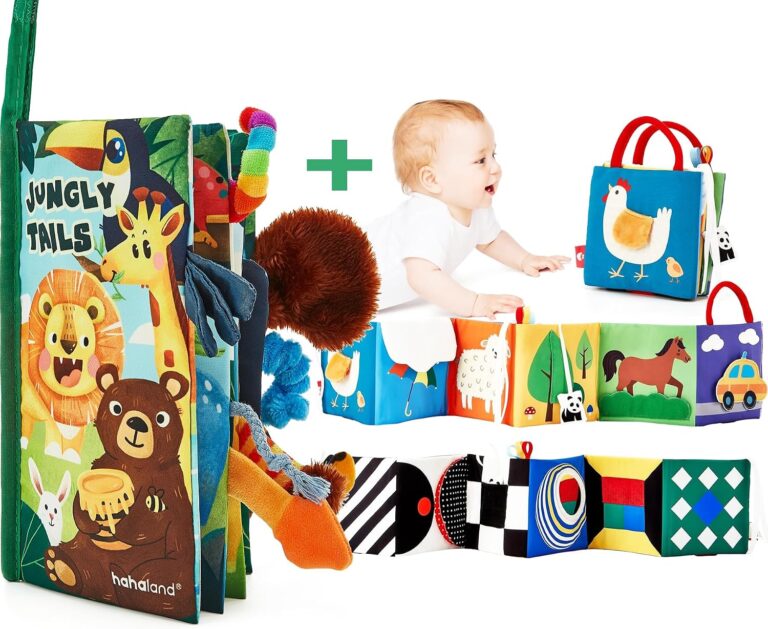 hahaland Baby Sensory Book & Tummy Time Book