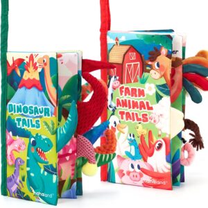 hahaland Baby Books 0-6 Months,Infant Tummy Time Toy High Contrast Sensory Baby Toys 6 to 12 Months Touch Feel Book Gift Christmas Stocking Stuffers for Boy Girl 0-3 Months Book Early Learning Toy