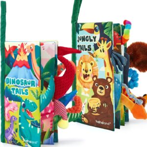 hahaland Baby Books 0-6 Months,Infant Tummy Time Toys High Contrast Sensory Baby Toys 6 to 12 Months Touch Feel Book Gift Christmas Stocking Stuffers for Boys Girls 0-3 Months Book Early Learning Toy