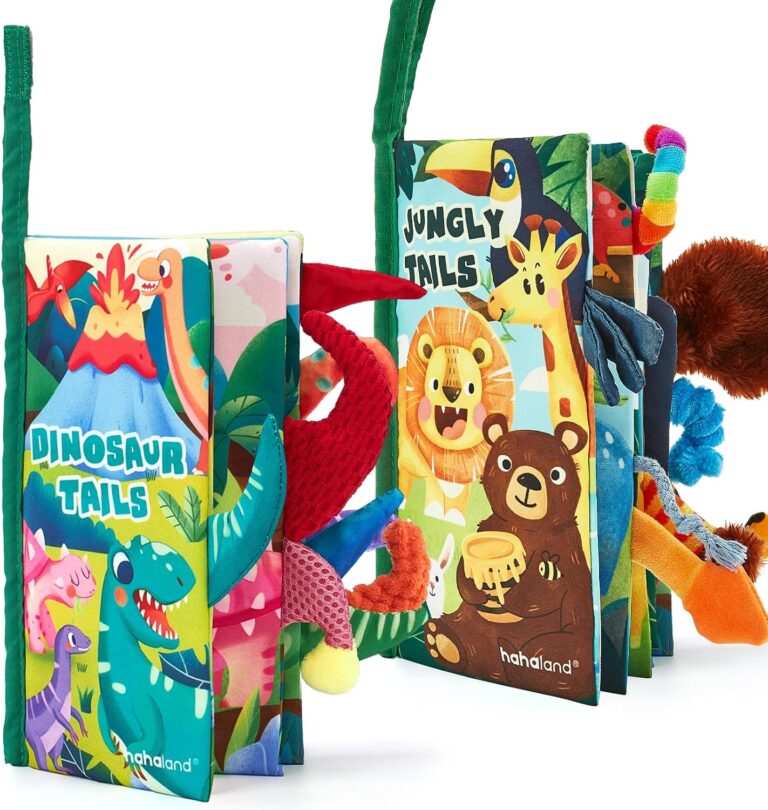 hahaland Baby Books 0-6 Months,Infant Tummy Time Toys High Contrast Sensory Baby Toys 6 to 12 Months Touch Feel Book Gift Christmas Stocking Stuffers for Boys Girls 0-3 Months Book Early Learning Toy