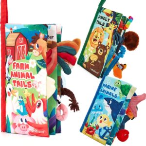 hahaland Baby Books 0-6 Months,Infant Tummy Time Toy High Contrast Sensory Baby Toys 6 to 12 Months Touch Feel Book Gift Christmas Stocking Stuffers for Boy Girl 0-3 Months Book Early Learning Toy
