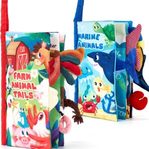 hahaland Baby Books 0-6 Months,Infant Tummy Time Toy High Contrast Sensory Baby Toys 6 to 12 Months Touch Feel Book Gift Christmas Stocking Stuffers for Boy Girl 0-3 Months Book Early Learning Toy