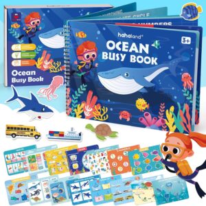 hahaland Busy Book for Toddlers 3-5, Preschool Learning Activities 27 Pages