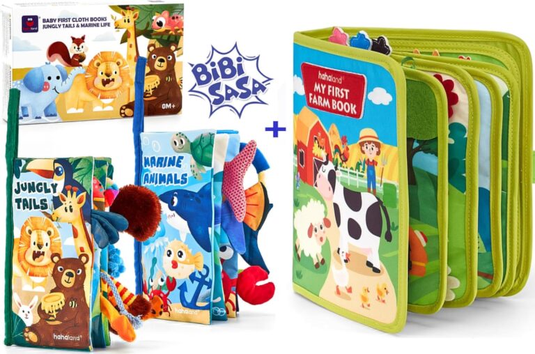 hahaland Baby Books 2 PCS and Busy Book for Baby and Toddler