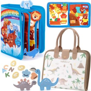 hahaland Montessori Busy Board for Toddlers 1-3, 2 Year Old Boy Toys Birthday Gift - Travel Toys - Sensory, Early Learning, Educaitonal, Developmental One Year Old Boy Gift
