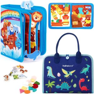 hahaland Busy Book for Toddlers 1-3 - Montessori Toys for 1 Year Old, Sensory, Early Learning, Educaitonal, Developmental One Year Old Boy Birthday Gift