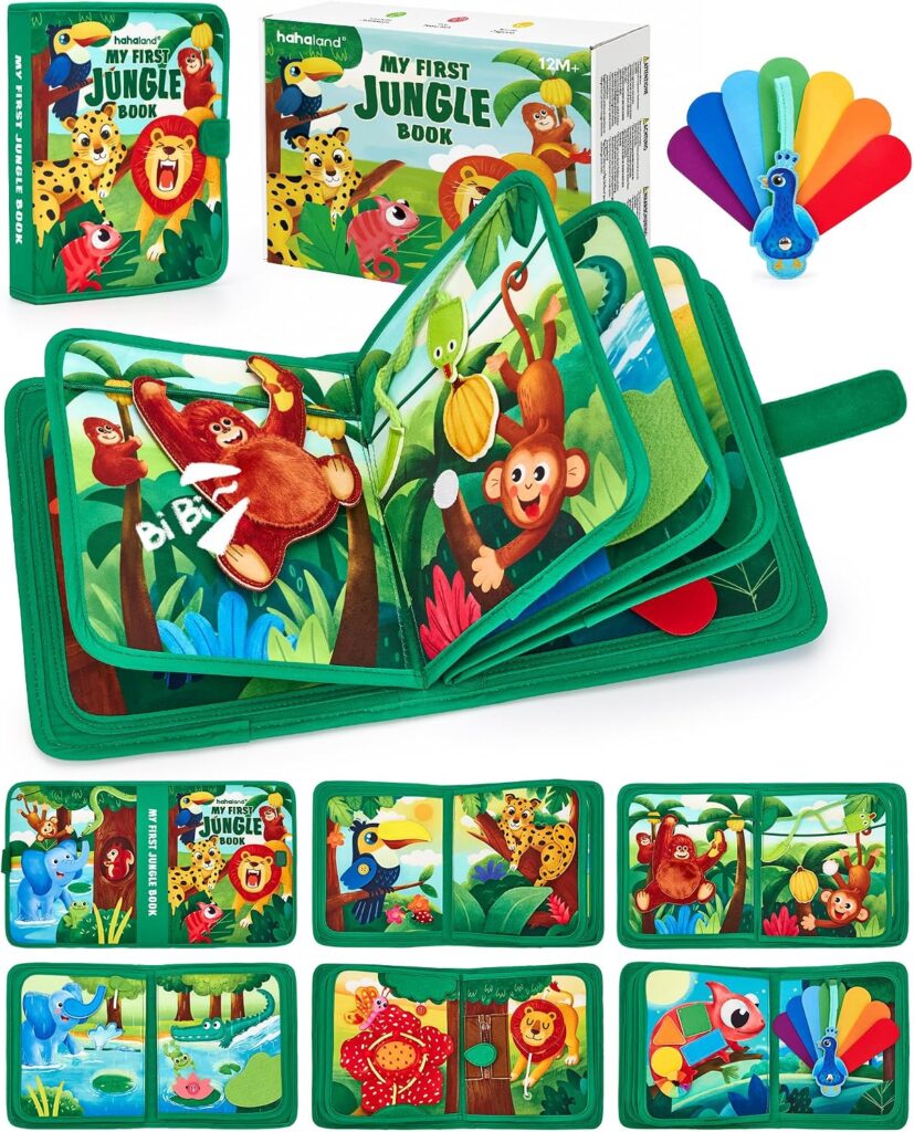 hahaland Busy Book for Toddlers 1-3, Montessori Toys for 1 Year Old Gifts